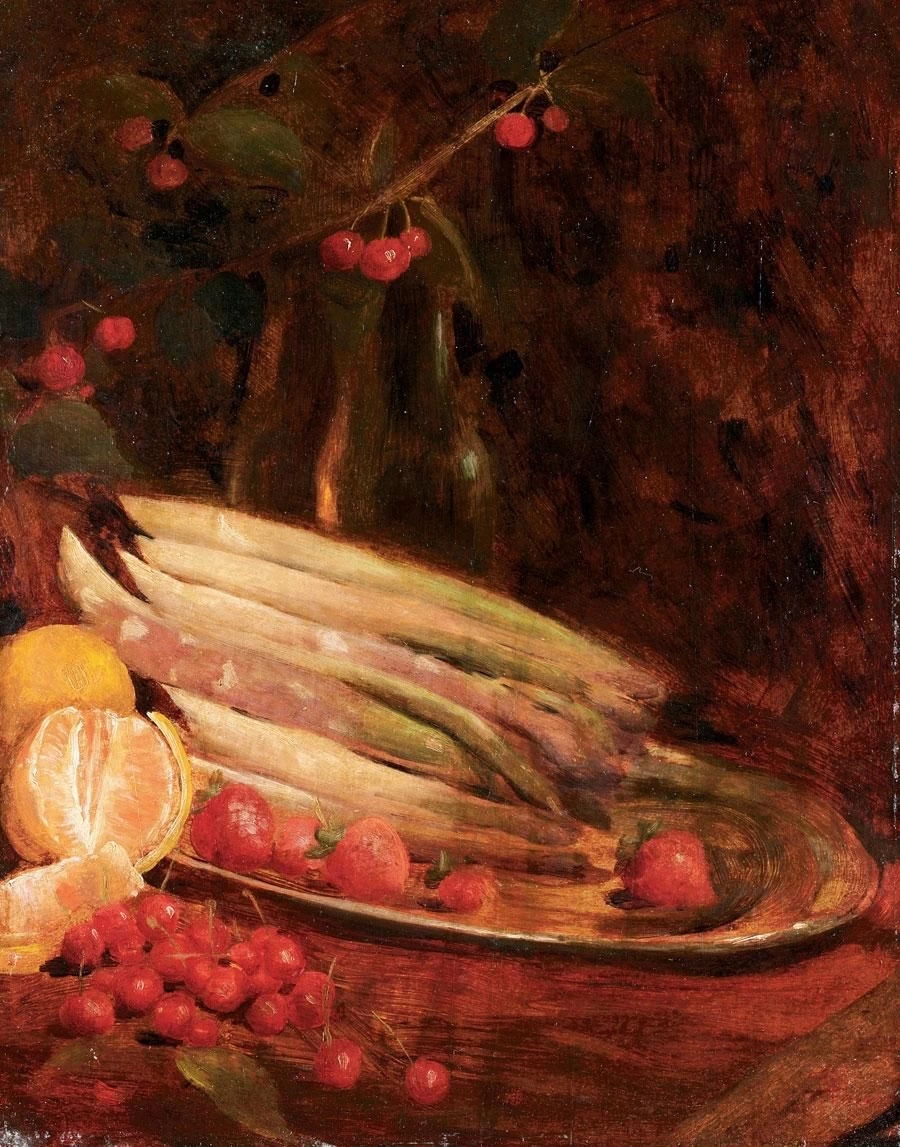 Natura morta con asparagi